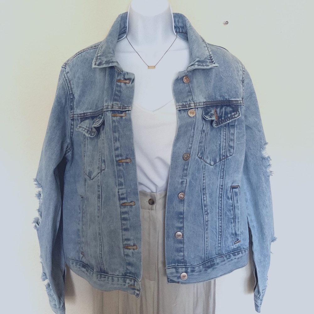 Distressed Denim Jacket